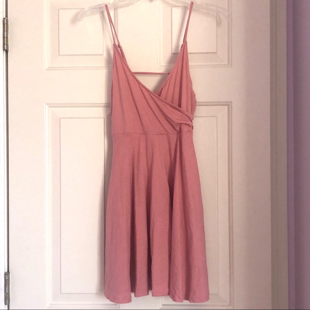 forever 21 pink fit and flare cami dress